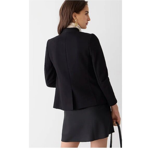 J.Crew $198 Tall Going Out Blazer In Stretch Twill Size T2 Black H2791 - Picture 3 of 9